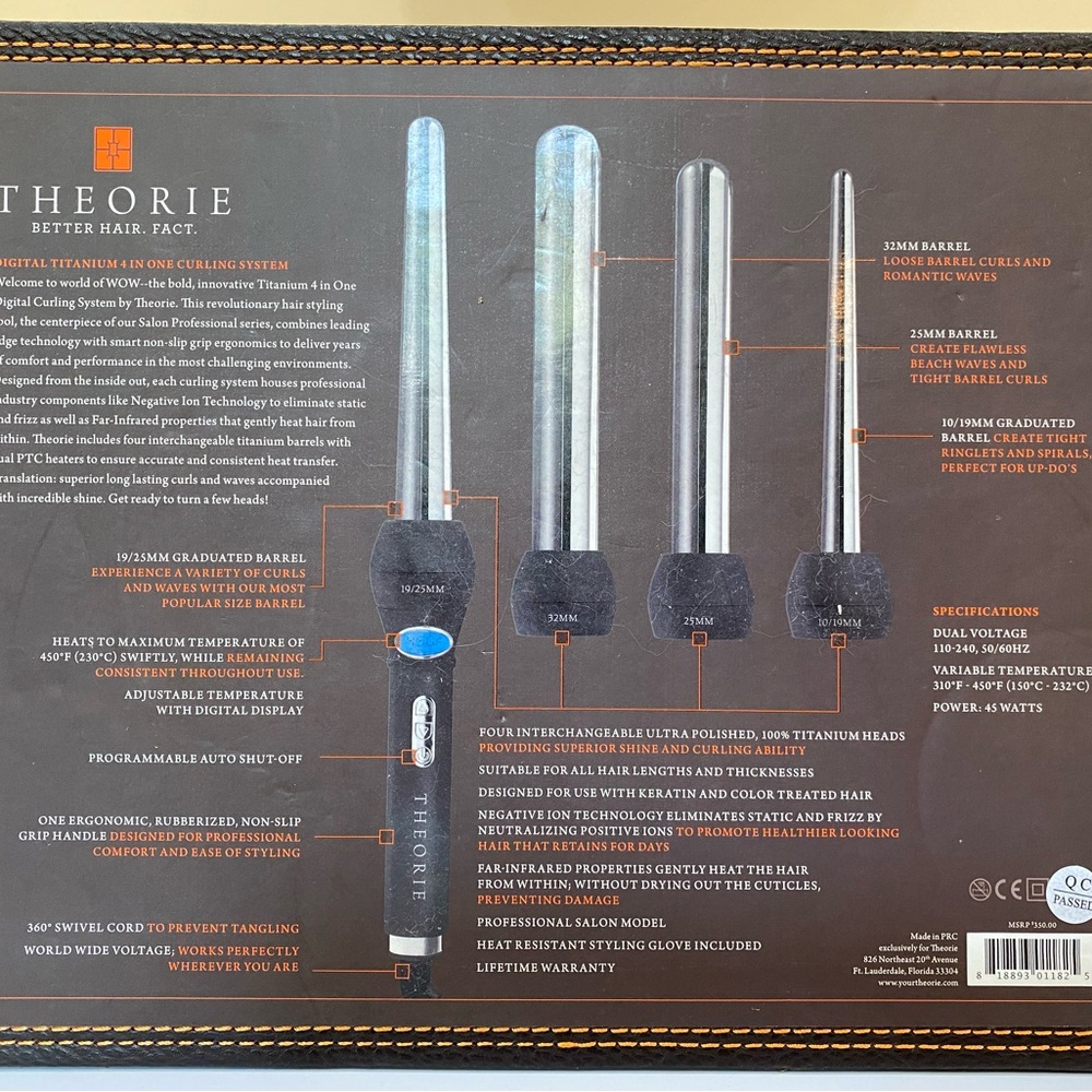 TheorieTitanium multi size curling iron